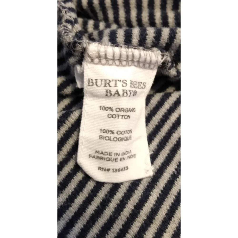 BURT'S BEES Organic Cotton SLEEPSACK 12M Nautical Prep Coastal Baby Eco-Friendly